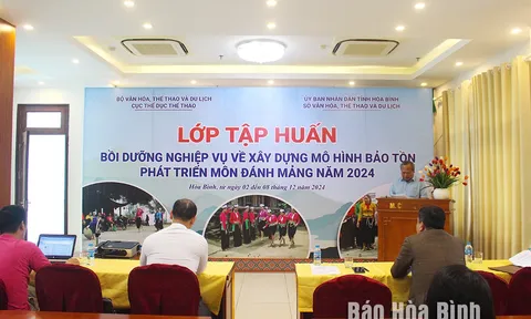 Hòa Bình bồi dưỡng nghiệp vụ xây dựng mô hình bảo tồn, phát triển môn Đánh mảng