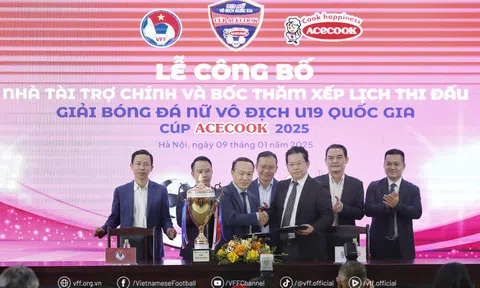 Acecook Việt Nam tiếp tục tài trợ chính giải Bóng đá nữ vô địch U19 quốc gia 2025