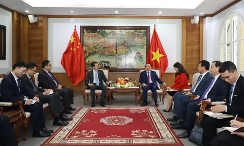 Bộ trưởng Bộ Văn hóa, Thể thao và Du lịch Nguyễn Văn Hùng tiếp, làm việc với Đại sứ Trung Quốc tại Việt Nam