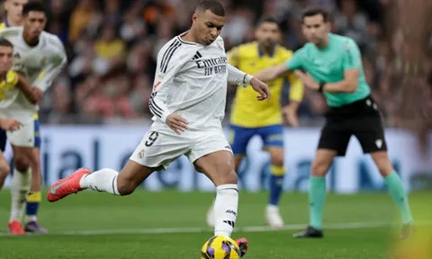 Vòng 20 La Liga: Mbappe tỏa sáng, Real Madrid thắng đậm trên sân nhà
