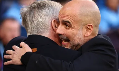Huấn luyện viên Pep Guardiola và Ancelotti thận trọng trước đại chiến tại vòng play-off Champions League