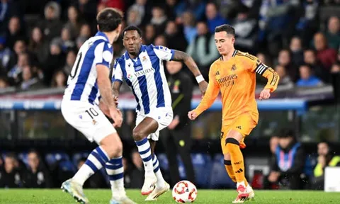 Real Madrid thắng nhọc Sociedad ở lượt đi bán kết Cúp nhà Vua Tây Ban Nha