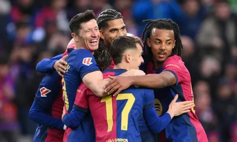 Vòng 26 La Liga: Thắng đậm đối thủ, Barcelona chiếm vị trí số 1 Bảng xếp hạng