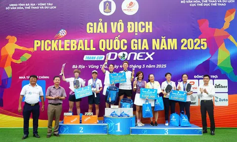 Lý Hoàng Nam và Trịnh Linh Giang vô địch đôi nam giải Pickleball Quốc gia năm 2025