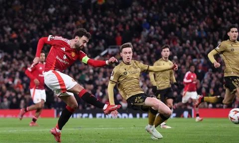 Bruno Fernandes tỏa sáng, Man United đoạt vé vào tứ kết Europa League