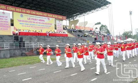 Thành phố Sông Công tổ chức Ngày chạy Olympic vì sức khỏe toàn dân