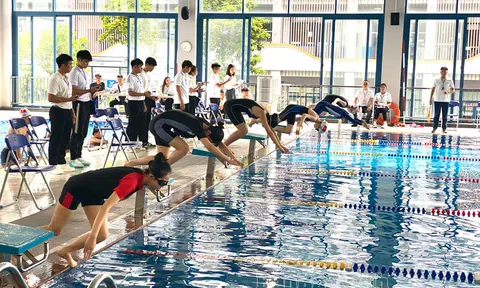 Gần 300 vận động viên tranh tài môn Bơi giải Thể thao học sinh phổ thông tỉnh Bắc Ninh