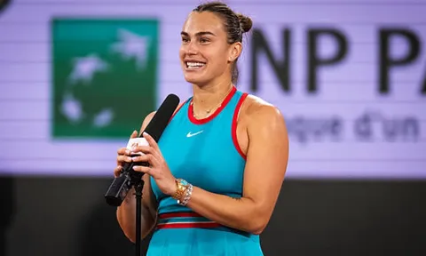 Sabalenka thắng hủy diệt ngay ngày ra quân tại Pháp mở rộng