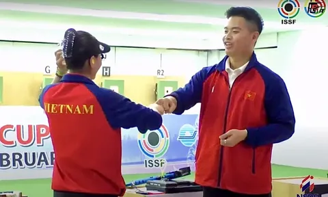 Xạ thủ Trịnh Thu Vinh và Phạm Quang Huy dự Cúp Bắn súng Thế giới 2025