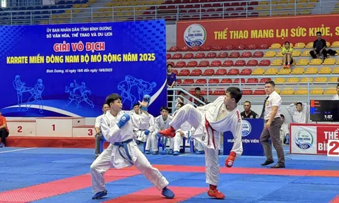 Gần 100 vận động viên tranh tài giải vô địch Karate miền Đông Nam bộ năm 2025