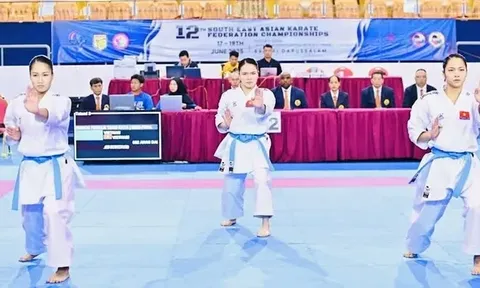 Giành 25 huy chương vàng, đội tuyển karate Việt Nam tạm dẫn đầu giải vô địch Đông Nam Á 2025