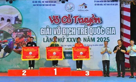 Bế mạc giải vô địch trẻ Võ cổ truyền Quốc gia năm 2025