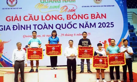 Nghệ An nhất toàn đoàn Giải vô địch Cầu lông, Bóng bàn gia đình toàn quốc năm 2025