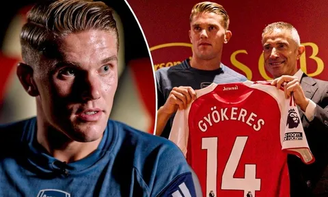 Tân binh Viktor Gyokeres thiết lập kỷ lục chưa từng có ở Arsenal