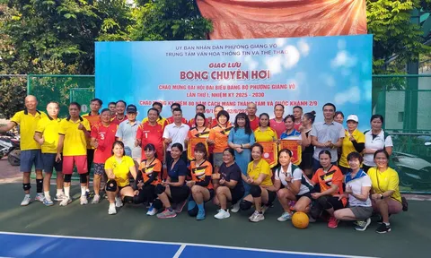 Phường Giảng Võ tổ chức các giải thể thao chào mừng Đại hội đại biểu Đảng bộ phường lần thứ I