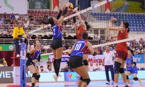 Chặng 2 SEA V.League 2025: Tuyển bóng chuyền nữ Việt Nam thắng trận ra quân