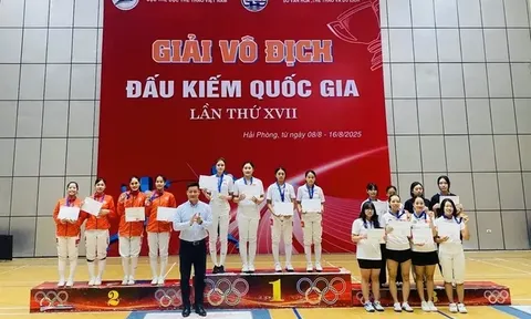 Kết thúc Giải vô địch Đấu kiếm quốc gia 2025: Hà Nội xếp thứ nhất toàn đoàn