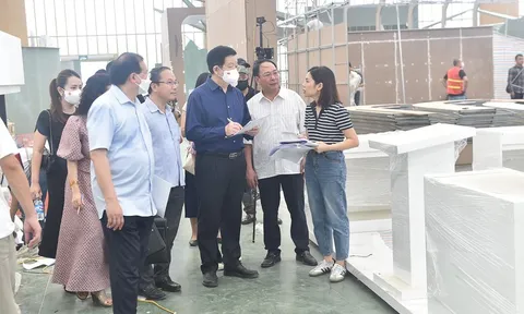 Phó Thủ tướng Mai Văn Chính kiểm tra công tác thi công Triển lãm thành tựu Đất nước 80 năm Quốc khánh