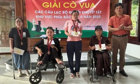Hà Nội xếp thứ nhất toàn đoàn Giải cờ Vua các câu lạc bộ người khuyết tật khu vực phía Bắc năm 2025 