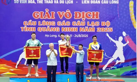 Phường Cửa Ông xếp thứ nhất toàn đoàn Giải vô địch Cầu lông các câu lạc bộ tỉnh Quảng Ninh năm 2025