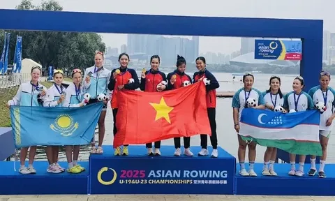 Giải vô địch Rowing trẻ U23, U19 châu Á 2025: Việt Nam dẫn đầu toàn đoàn với 12 huy chương vàng