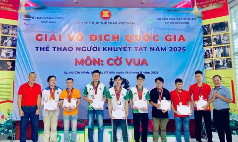 Môn cờ Vua Giải vô địch Thể thao Người khuyết tật Quốc gia 2025: Hà Nội giành 17 huy chương vàng, xếp thứ nhất toàn đoàn