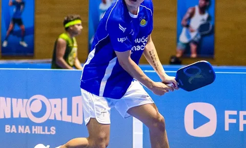 Trịnh Linh Giang ra mắt ấn tượng trong màu áo câu lạc bộ pickleball Công an Nhân dân