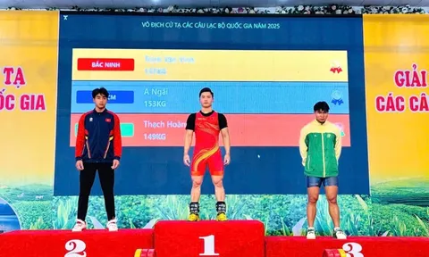 Bắc Ninh dẫn đầu ở Giải vô địch Cử tạ các câu lạc bộ quốc gia 2025