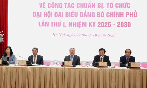 Họp báo về công tác chuẩn bị, tổ chức Đại hội Đại biểu Đảng bộ Chính phủ lần thứ nhất, nhiệm kỳ 2025-2030