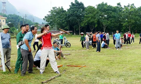 Hơn 270 vận động viên tranh tài Giải Thể thao dân tộc mở rộng xã Quang Bình