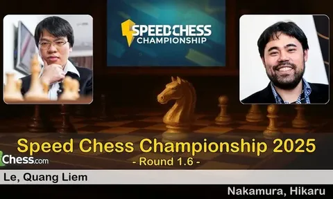 Lê Quang Liêm và Lê Tuấn Minh dừng bước tại Giải cờ Vua Speed Chess Championship 2025