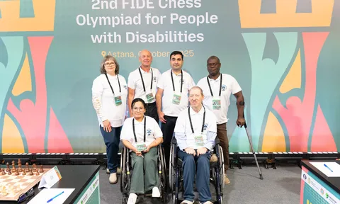Kỳ thủ Trần Thị Bích Thủy thi đấu xuất sắc tại Olympiad Cờ vua người khuyết tật 2025