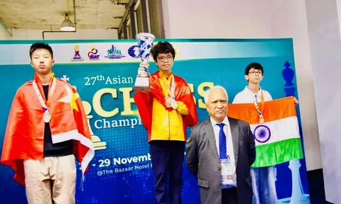 Giải vô địch cờ Vua trẻ châu Á 2025: Việt Nam giành 8 huy chương vàng nội dung cờ Nhanh