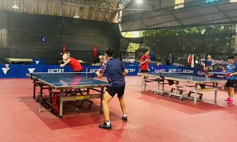 Đội tuyển bóng bàn Việt Nam đấu tập với đội tuyển Nga trước thềm SEA Games 33