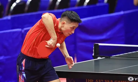 Môn Bóng bàn SEA Games 33: Đức Tuân và Tuấn Anh giành vé vào Bán kết đôi nam