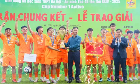 THPT Xuân Mai vô địch Giải Bóng đá Học sinh THPT Hà Nội - An ninh Thủ đô 2025