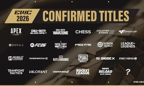 Esports World Cup 2026 trở lại với hàng loạt tựa game lớn