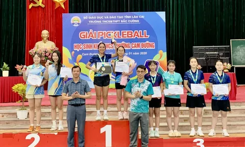 Phường Cam Đường tổ chức Giải Pickleball học sinh khối THCS 