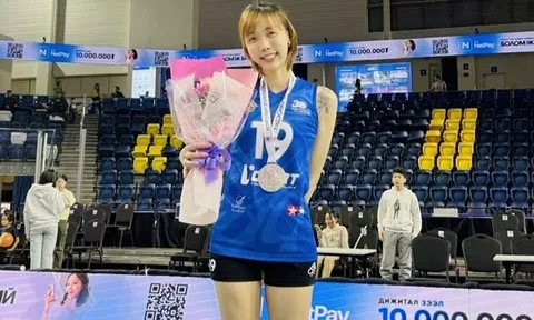 Phụ công Lý Thị Luyến thi đấu tại Thái Lan