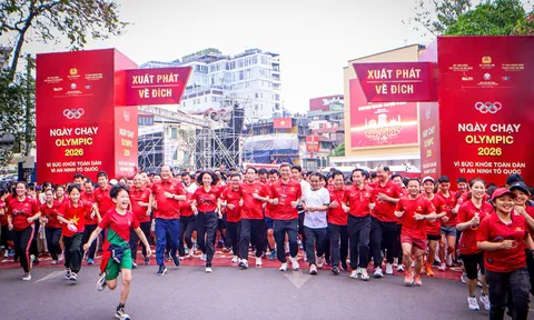 Hơn 17.000 người tham gia “Ngày chạy Olympic 2026: Vì sức khỏe toàn dân - Vì an ninh Tổ quốc” tại Hà Nội