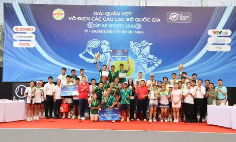 Bế mạc Giải Quần vợt vô địch các Câu lạc bộ quốc gia - Cúp AP Sports Club 2026: Quân đội 1 giành chức vô địch đồng đội nam