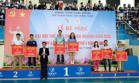 Bế mạc Đại hội Thể dục thể thao ngành Giáo dục Lâm Đồng lần thứ I