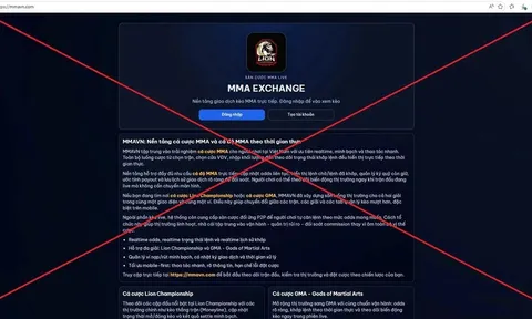 Liên đoàn Võ thuật Tổng hợp Việt Nam cảnh báo trang web có dấu hiệu cá cược trái phép liên quan tới MMA