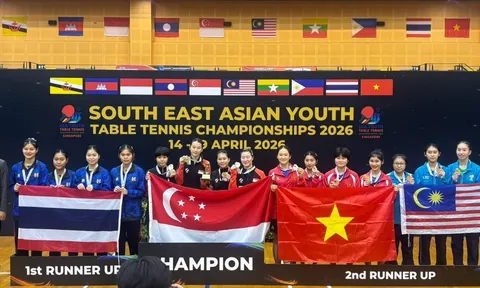 Đội tuyển Việt Nam giành 4 huy chương đồng tại Giải vô địch Bóng bàn trẻ Đông Nam Á 2026