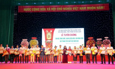 Quảng Ngãi tuyên dương các huấn luyện viên, vận động viên xuất sắc năm 2025