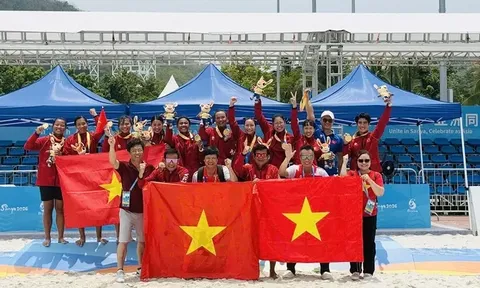 Môn Bóng ném Bãi biển nữ - ABG6: Vượt qua chủ nhà Trung Quốc, đội tuyển Việt Nam giành huy chương vàng