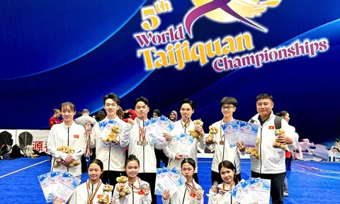 Giải Thái cực Quyền thế giới 2026: Giành 8 huy chương vàng, đội tuyển wushu Việt Nam xếp thứ ba Bảng tổng sắp