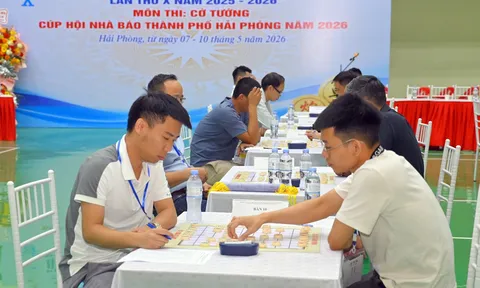 Gần 100 kỳ thủ tranh tài môn cờ Tướng Đại hội Thể dục thể thao thành phố Hải Phòng lần thứ X