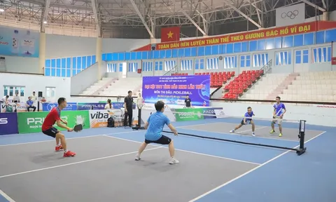 Thi đấu môn Pickleball trong chương trình Đại hội Thể dục thể thao tỉnh Bắc Ninh lần thứ I