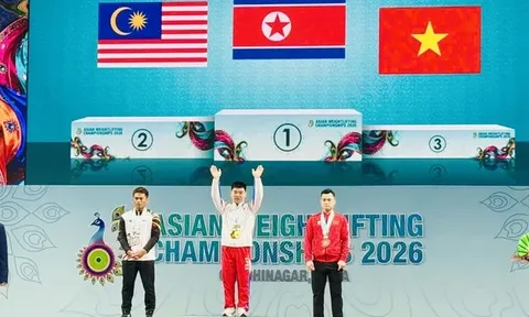 Giải vô địch Cử tạ châu Á 2026: Lực sĩ Lại Gia Thành giành 3 huy chương đồng đầu tiên
